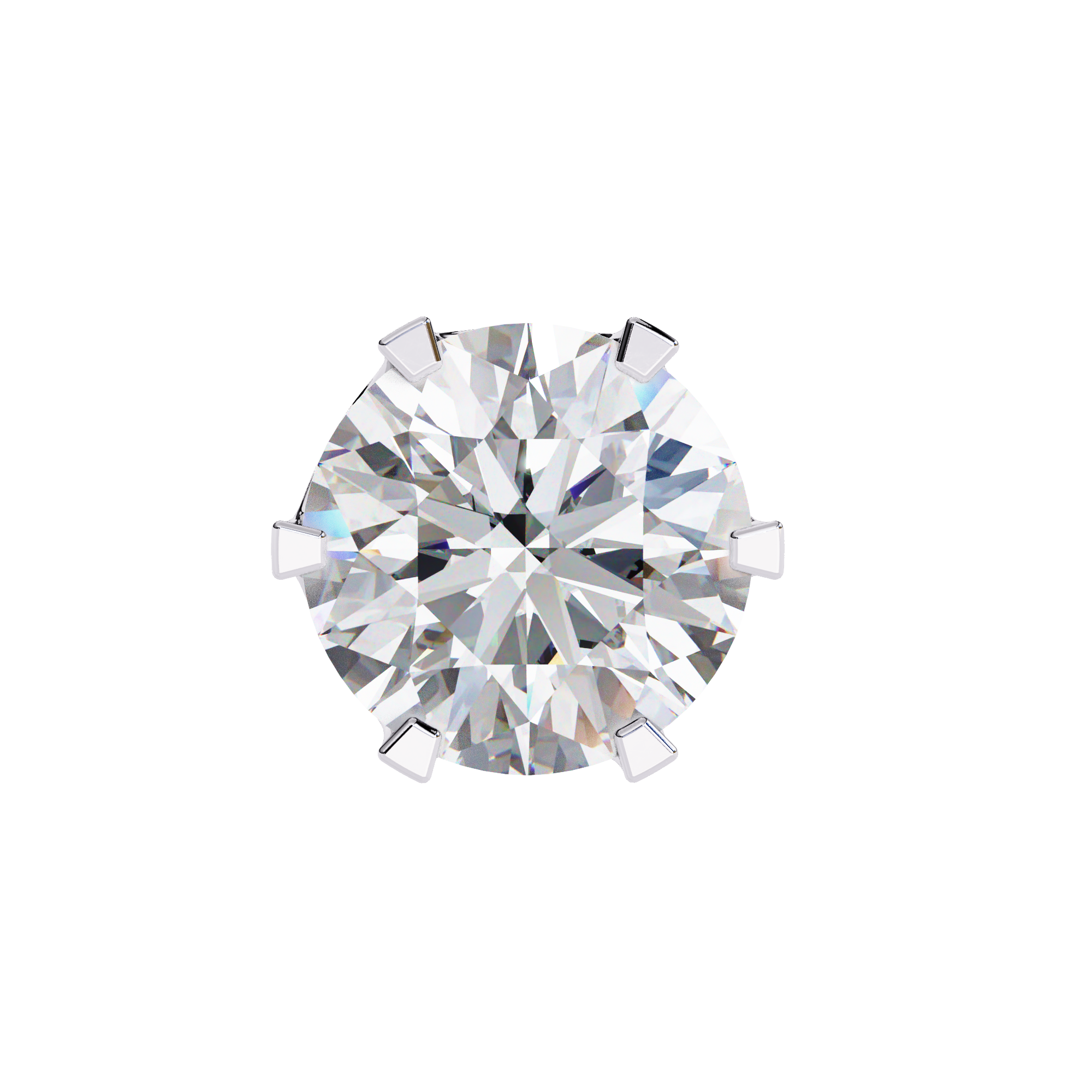 2.57ct Round Natural Diamond Stud Earrings | Solitairekart